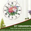 DIY Acrylic Pink Flower Diamond Painting Wall Clock Pendant Hanging Kit