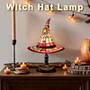 Stained Glass Witch Hat Lamp LED Creative Table Lamp Night Light for Home Decor