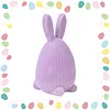 Flocked Easter Decorations Bunny Honeycomb Ornament DIY Table Centerpiece Set Ornaments for Spring Home Holiday