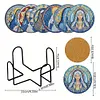 6PCS Diamond Painting Virgin Stain Glass Coasters Kits
