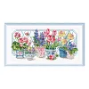 Flower Pot-14CT Stamped Cross Stitch Egyptian Cotton 47*28cm/18.5*11.02in