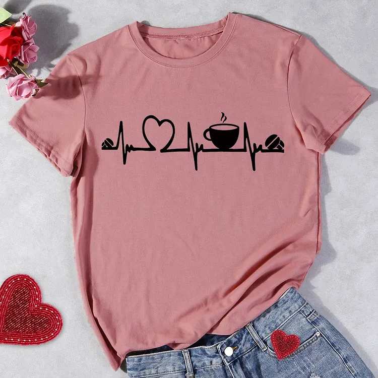ANB - Coffee Heartbeat Coffee Cup  T-Shirt-011687