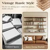[US Local Warehouse] 5 Tier Floating Shelves Long Wooden Shelf 72x11.81in Adjustable Display Bookshelf with Heavy-Duty Bracket for Living Room Bathroom Kitchen