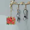 (US Local)6PCS  Merry Christmas DIY Diamond Painting Keychain Diamond Art Kits