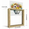 Diamond Painting Wooden Double-Sided Flower Ornaments Kit with Photo Frame Desktop