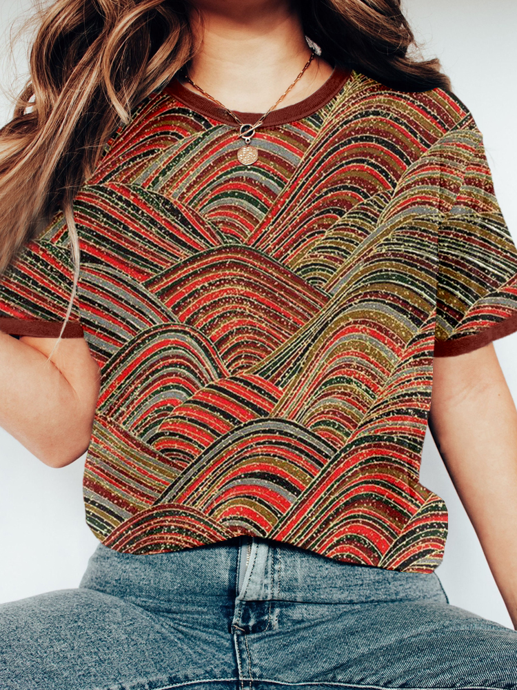 Japanese Washi Art Pattern Vintage T Shirt elevenforest