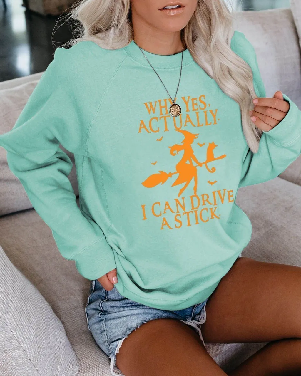 Why Yes Actually I Can Drive A Stick Halloween Sweatshirt
