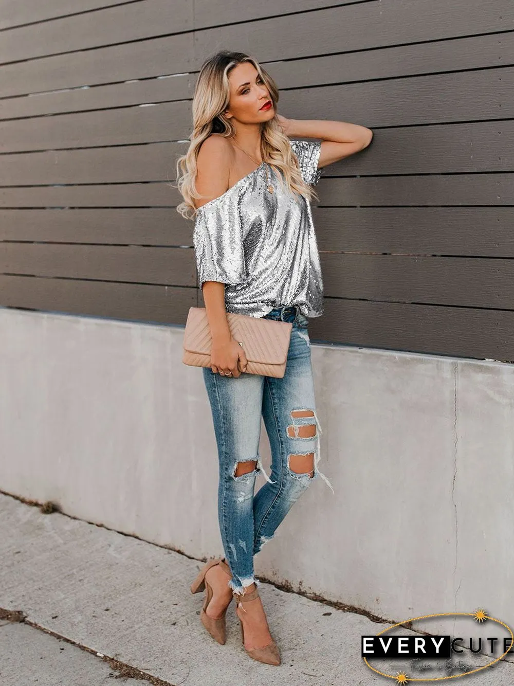 One Step Ahead Sequin Top