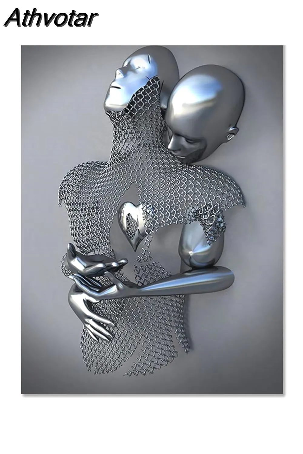 Athvotar Figure Statue Canvas Painting Romantic Abstract Posters Prints Wall Art Pictures Modern Living Room Decorations for Home