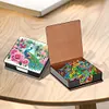 (US Local)Peacock PU Diamond Art Note Box with 160 Sheets of Paper Craft Kit