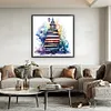 >SALE<Full Embroidery Eco-cotton Thread 11CT Printed Book Stack Cross Stitch 60x60cm