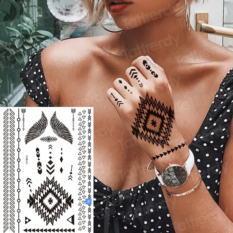 stockings tattoo legs black henna lace legging tatoo thigh hand rose flower jewelry stickers indian arabic water body decal