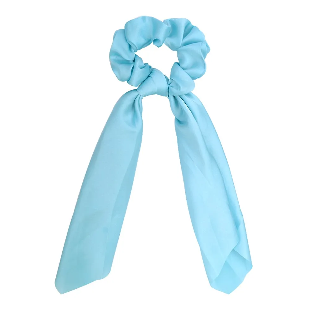 Women Streamers Scrunchies Polka Dot Floral Print Elastic Bow Hair Rope Girls Hair Ties Korean Sweet Hair Accessories Headwear