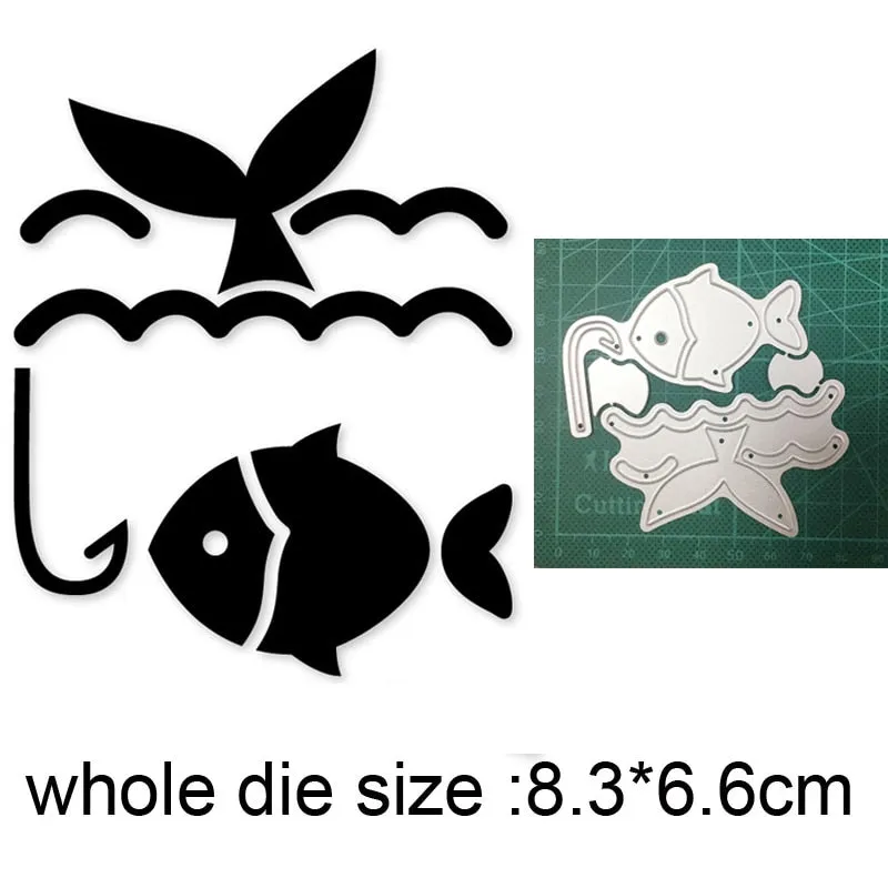 Craft Metal Cutting Dies Cut Die Mold Man Fishing Decoration Scrapbooking Dies Craft Paper Knife Mould Blade Punch Stencils Dies
