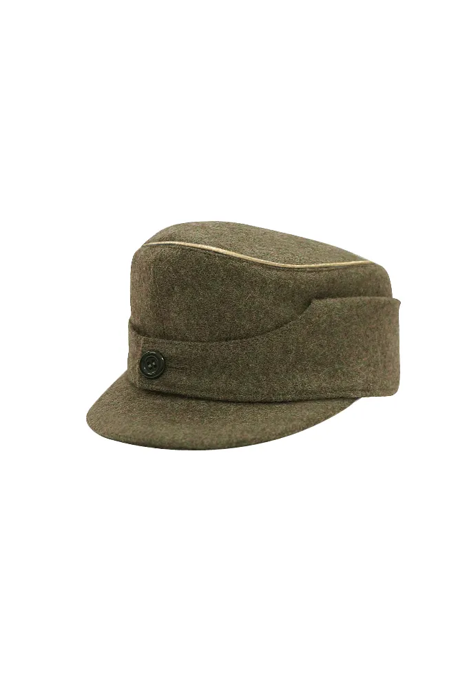   Gebirgsjager Single Button Bergm&uuml;tze Brown Grey Wool Field Cap German-Uniform