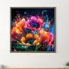 >SALE<5D DIY Full Round Drill Diamond Painting Luminous Flowers Kit Home Decor 30x30cm