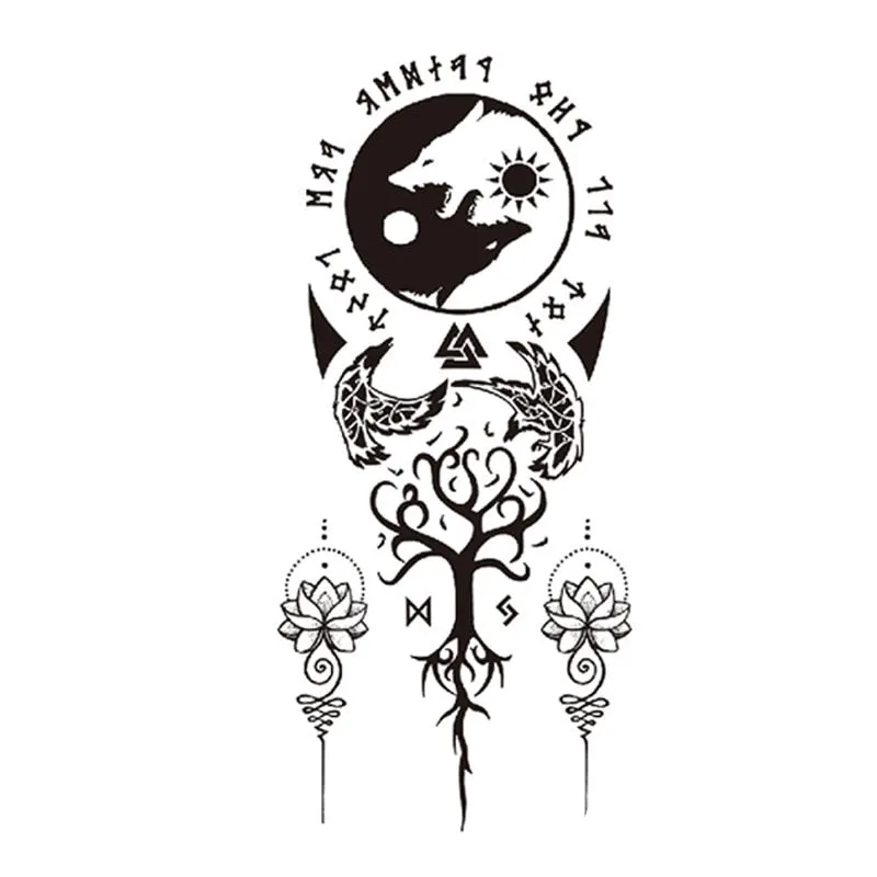 New Temporary Tatoo for Women Sexy Chest Waist Stickers Clavicle Big FakeTattoo Art Deco Beauty Scar Waterproof Tattoo Stickers