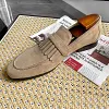 Mens Black Tassel Suede Leather Dress Loafers Shoes 