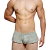 Men's Cotton Woven Boxers Button Fly Boxer Shorts Low Rise Lounge Boxer Trunks