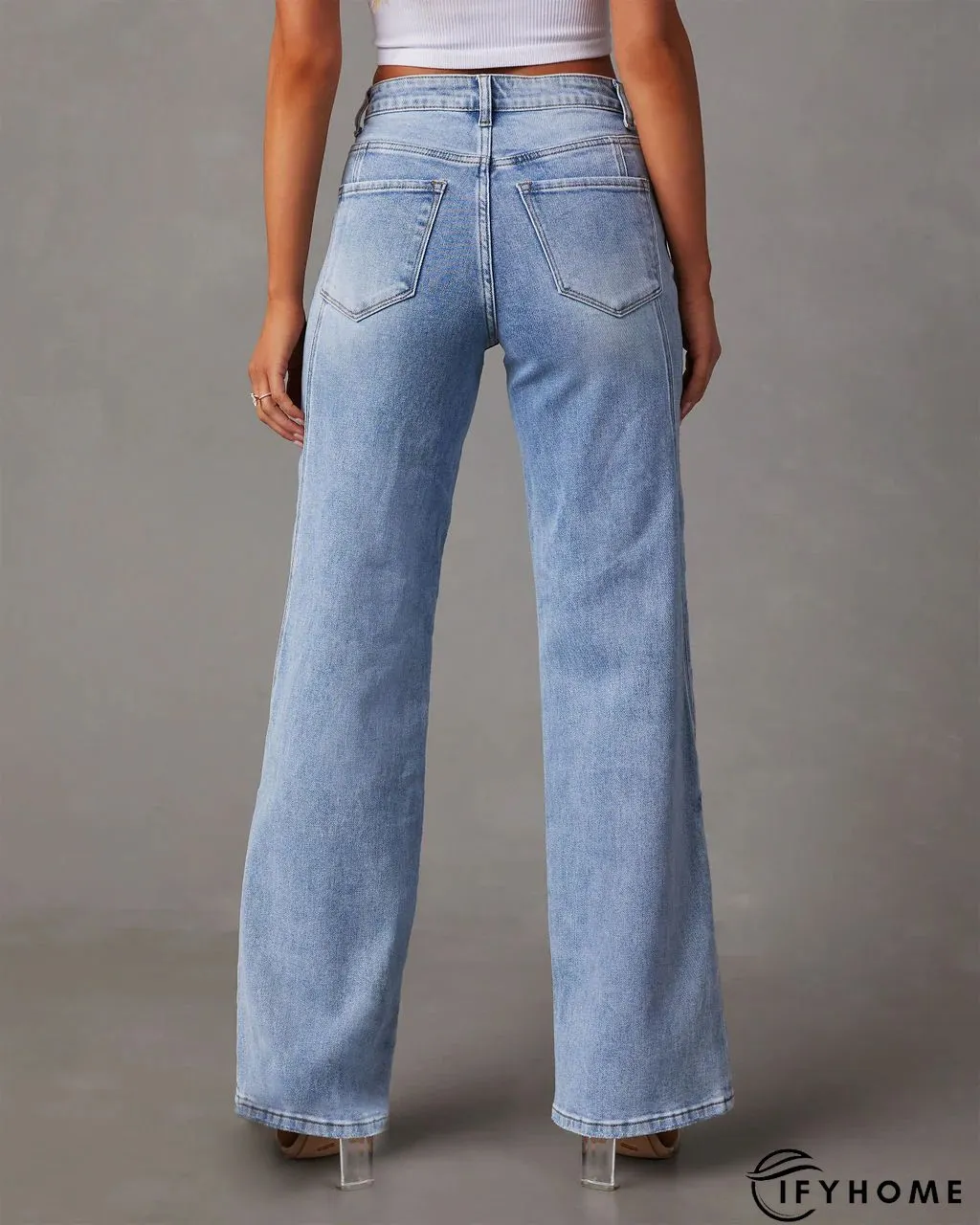 Denim Solid Casual Jeans | IFYHOME
