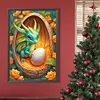 >SALE<5D DIY Full Round Drill Diamond Painting Green Dragon Home Decor 40x60cm