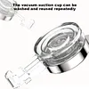 Glacier Pattern Transparent Shower Storage Rack Punch-Free Suction Cup Shelf