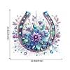(US Local)Acrylic Special Shape Flowers Horseshoe 5D DIY Diamond Painting Dots Pendant