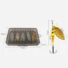 5Pcs Metal Spinner Spoon Fishing Lure with Treble Hooks Rotating Sequins Bait