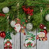 (US Local)12pcs Christmas Gnome Diamond Painting Keychains Kit DIY Diamond Art Charms
