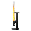 [US Local Warehouse] 50.79in Pellet Stove with Glass Tube Pellet Patio Heater with Table Wood Burning Stove Smokeless Firepit for Camping Beach Garden Balcony