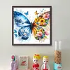 Colorful Butterflies - 11CT Stamped Cross Stitch - 45*45cm - Animal