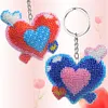 Heart DIY Beads Needlework Keychain Craft Mosaic Beads Embroidery Keyrings Art