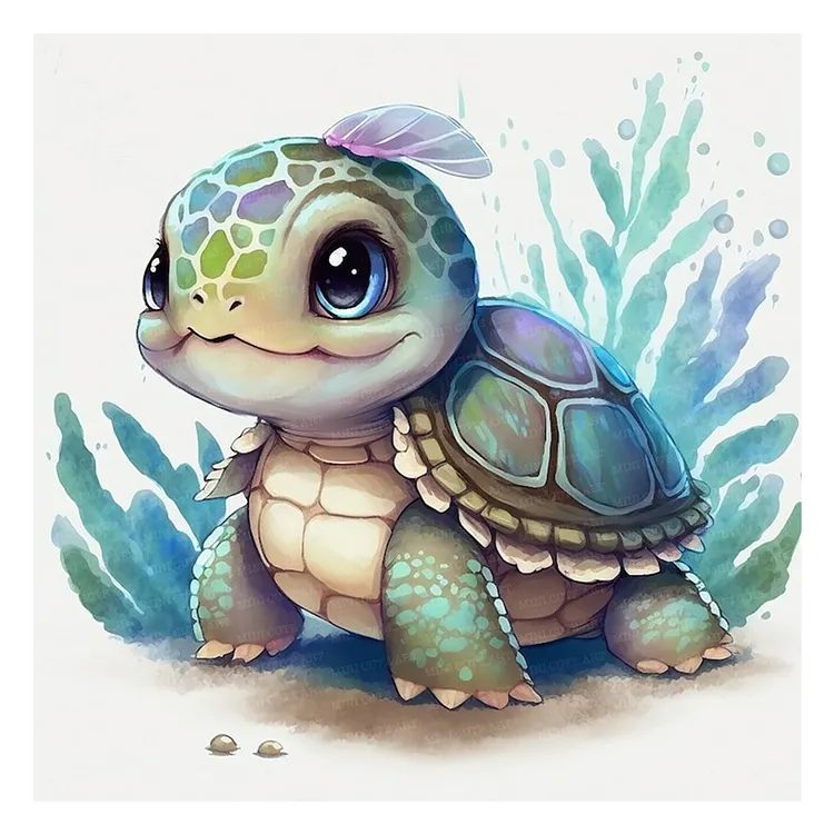 Sea Turtle 35*35CM(Canvas) Full Round Drill Diamond Painting gbfke
