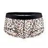Men's Ultra-thin Mesh Ice Silk Sexy Leopard Print Boxer Briefs
