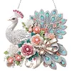 (US Local)Acrylic Special Shape Peacock 5D DIY Diamond Painting Dots Pendant for Window
