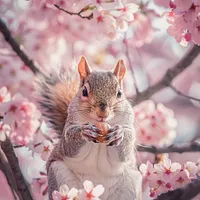 Sakura Squirrel - Diamond Painting