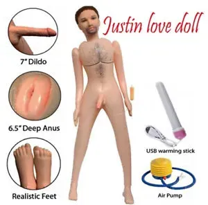 Inflatable Sex Doll Realistic Life Size with Cock Male Anal Masturbator Sex  Toy
