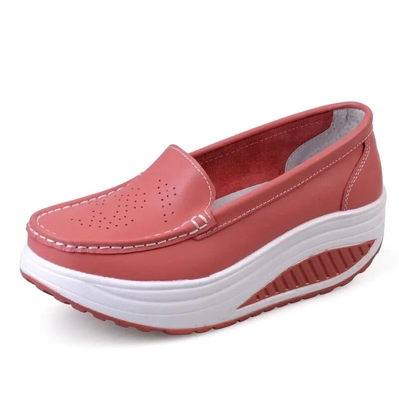 Athvotar Platform Shoes Ladies Shoes Comfortable Breathable Shoes Women Autumn Slip on Casual Women Sneakers Zapatos De 425-1