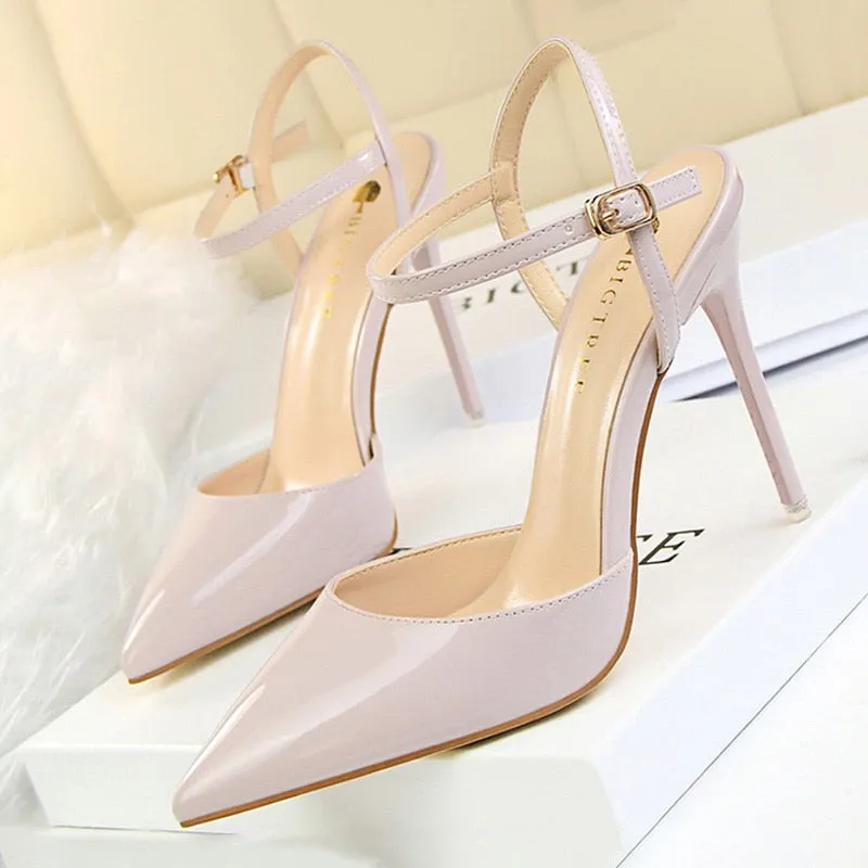 BIGTREE Shoes Hollow Out Woman Pumps Red High Heels 2022 Sexy Women Heels Stiletto Wedding Shoes Buckle Party Shoes Female Shoes