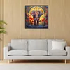 Elephant Glass Painting-Paint by Numbers Acrylic Painting 40*40CM