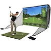 [US Local Warehouse] Golf Hitting Practice Net with 2 Side Barriers & Storage Bag 10x7ft Golf Hitting Aid Net Personal Driving Range for Backyard Driving Chipping Training Swing
