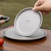 3Pcs Titanium Purification Plate Travel Tableware Stackable Camping Fruit Tray