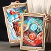 DIY Diamond Painting Wooden Tray Food Tray with Handle Living Room Decoration Donut Wooden Tray Kit