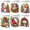 6PCS Diamond Painting Christmas Greeting Cards Congratulations Cards