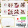 (US Local)6Pcs Flower Puppy Diamond Painting Greeting Card Diamond Handmade Card