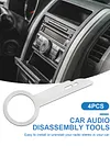 4Pcs Audio Sound Remover Key CD DVD Car Radio Install Disassembly Tool for Skoda