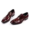 Mens Brown Cap Toe Leather Dress Shoes