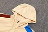 Joyfball 2024/2025 Barcelona Half-Pull Hat Style Training Suit Khaki Football Jersey 1:1 Thai Quality