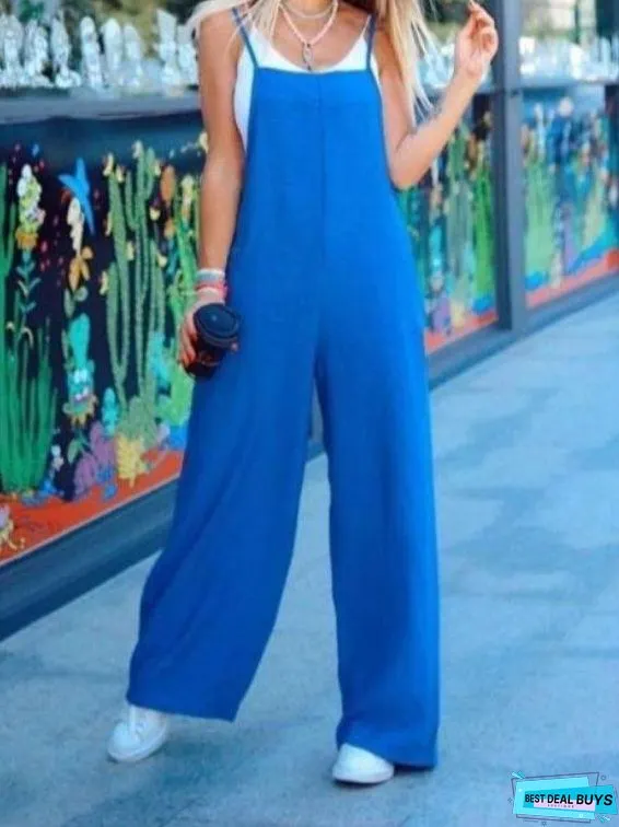 Cotton and Linen Casual Jumpsuits