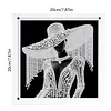 Lady Special Shape Partial Drill Dimond Art Paintings with Plastic Frame 17x17cm